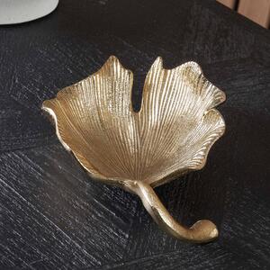 Metal Gingko Leaf Trinket Dish Gold