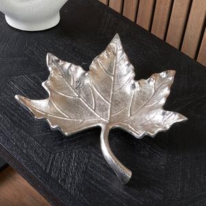 Metal Oak Leaf Bowl Silver