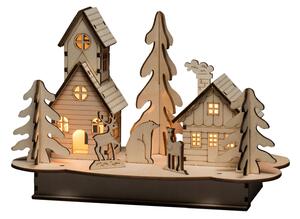 House and Animals LED candle arch