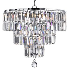 Empire chandelier with crystal prisms