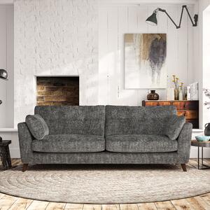 Peyton 4 Seater Sofa Chunky Chenille Charcoal