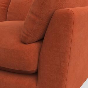 Peyton Large 3 Seater Sofa Luxury Velvet Orange Umber