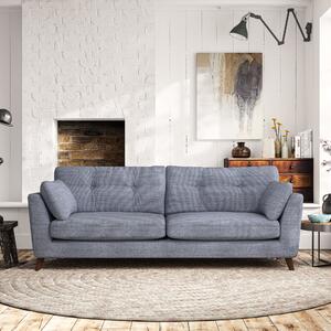 Peyton 4 Seater Sofa Chunky Tonal Weave Navy