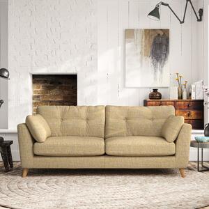 Peyton Large 3 Seater Sofa Chunky Tonal Weave Ochre