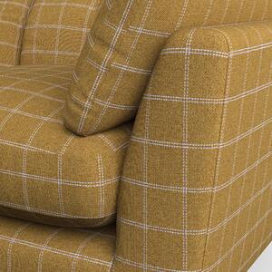 Peyton Large 3 Seater Sofa Check Ochre