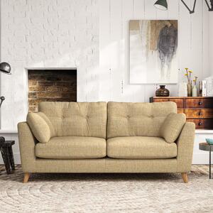 Peyton 3 Seater Sofa Chunky Tonal Weave Ochre