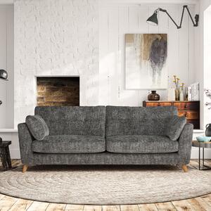 Peyton 4 Seater Sofa Chunky Chenille Charcoal