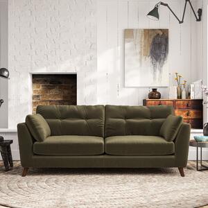 Peyton Large 3 Seater Sofa House Velvet Olive