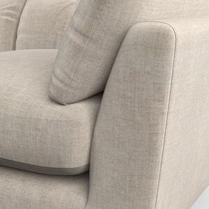 Peyton Large 3 Seater Sofa Tonal Plush Chenille Natural