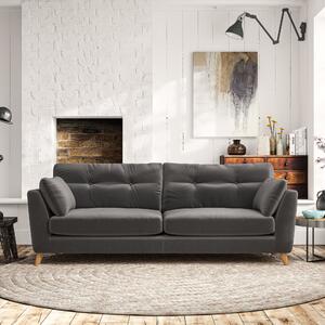 Peyton 4 Seater Sofa House Velvet Charcoal