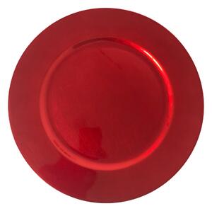 Foil Charger Plate Red