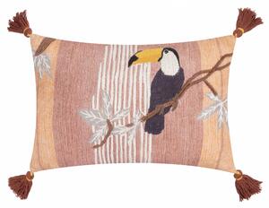 Treetop Toucan Rectangular Cushion Natural