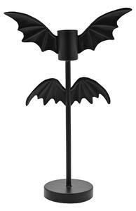 Double Bat Wing Candlestick Holder Black