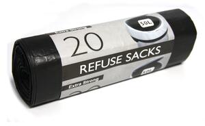 Pack of 20 Extra Strong Refuse Sacks Black