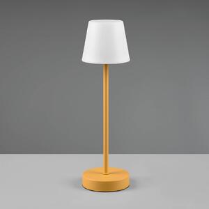 Reality Leuchten Martinez LED table lamp, dimmer and CCT, yellow