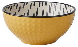 Global Ochre Dip Bowl Yellow and White