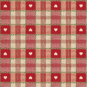 By the Metre Red Hearts PVC Red/White