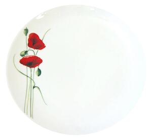 Poppy Porcelain Dinner Plate Red / White