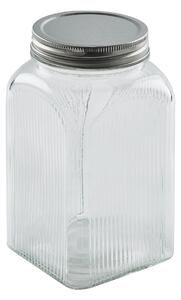 Dunelm Glass Ribbed Kitchen Canister Clear