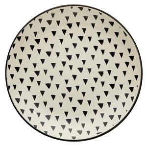 Global Black Stoneware Side Plate Black and White
