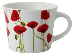 Poppy Breakfast Mug Red/White