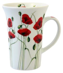 Poppy Flared Mug Red/White