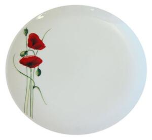 Poppy Porcelain Side Plate Red / White