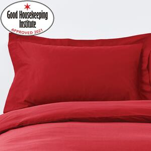 Non Iron Plain Dye Red Oxford Pillowcase Red