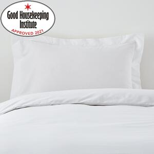Non Iron Plain Dye White Oxford Pillowcase White