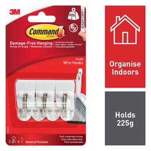 Command Small Wire Hooks White