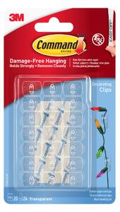 Pack of 20 Command Clips and Strips Clear