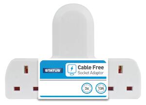 Status 3 Way Cable Free Socket White