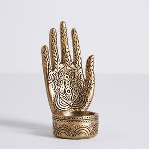 Buddha Hand Tealight Holder Gold