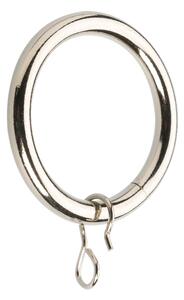 Mix and Match Pack of 6 Metal Curtain Rings Satin Steel