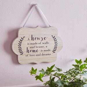 Home of Love and Dreams Plaque Brown