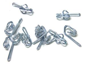 Pack of 25 Metal Curtain Hooks Silver