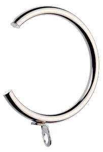 Pack of 6 28mm Bay Pole Passover Curtain Rings Silver