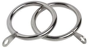 Oslo Pack of 6 22/25mm Curtain Rings Chrome