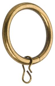 Mix and Match Pack of 6 Metal Curtain Rings Antique Brass