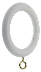 Pack of 6 Venice Wooden Curtain Rings Dia. 28mm White