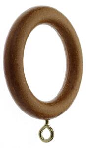 Maine Pack of 6 28mm Wooden Rings Mid Oak (Brown)