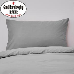 Non Iron Plain Dye Slate Standard Pillowcase Pair grey