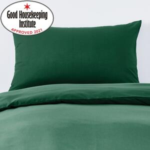 Non Iron Plain Dye Hunter Green Standard Pillowcase Pair Green