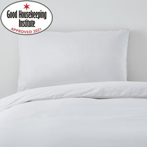 Non Iron Plain Dye White Walled Pillowcase White