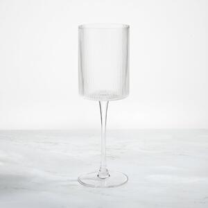 Ribbed Wine Glass Clear
