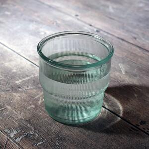 Recycled Ribbed Tumbler Glass Clear