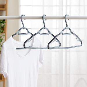 Pack of 3 Soft Grip Grey Clothes Hangers Grey