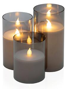 Pauleen Classy Smokey Candle LED candle set of 3