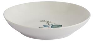 Eucalyptus Porcelain Pasta Bowl Green/White