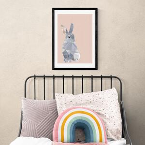East End Prints Rabbit Print Pink